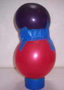 make a mold from balloons for your paper mache snowman